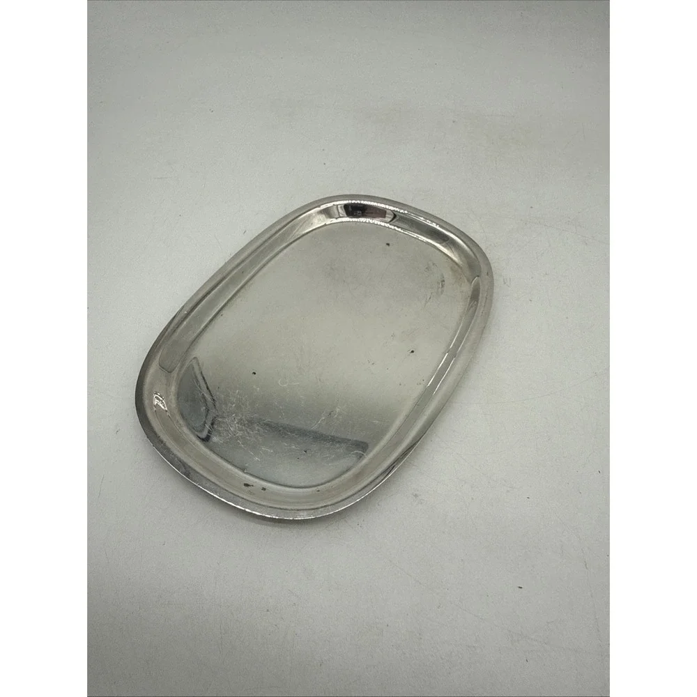Vintage Silverplate Oval Serving Tray 7.75